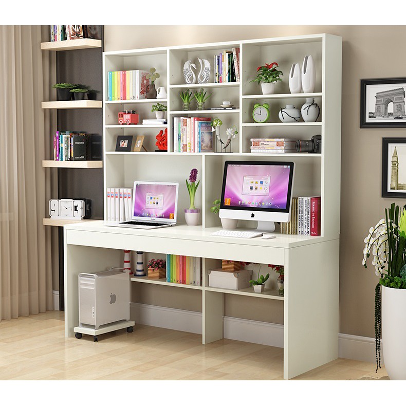 Children Study Desk With Bookshelf Space For Books Toys Computer Home Desktop Student Study Table Meja Baca Komputer
