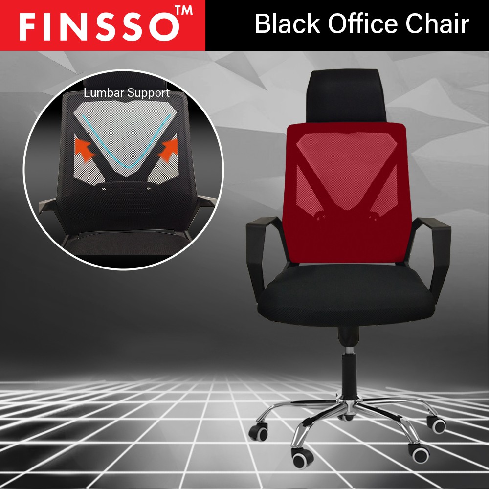 FINSSO: LEONARD Black Saddle Office Chair