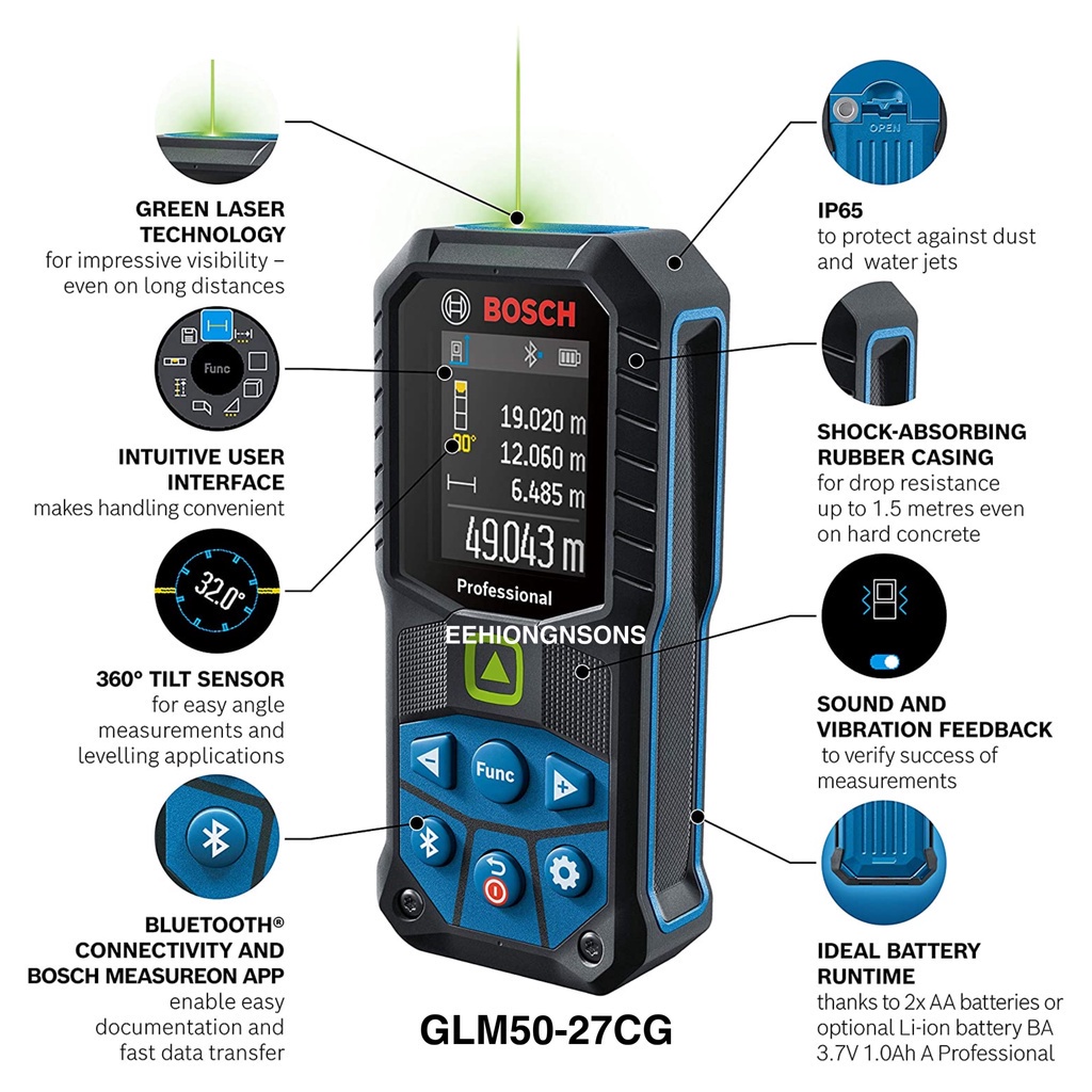 BOSCH GLM 50-27 CG GLM 50-23 G Professional Laser Measuring Pengukur Lase  GLM5027CG GLM5023G GLM 5027CG GLM 5023G | Shopee Malaysia