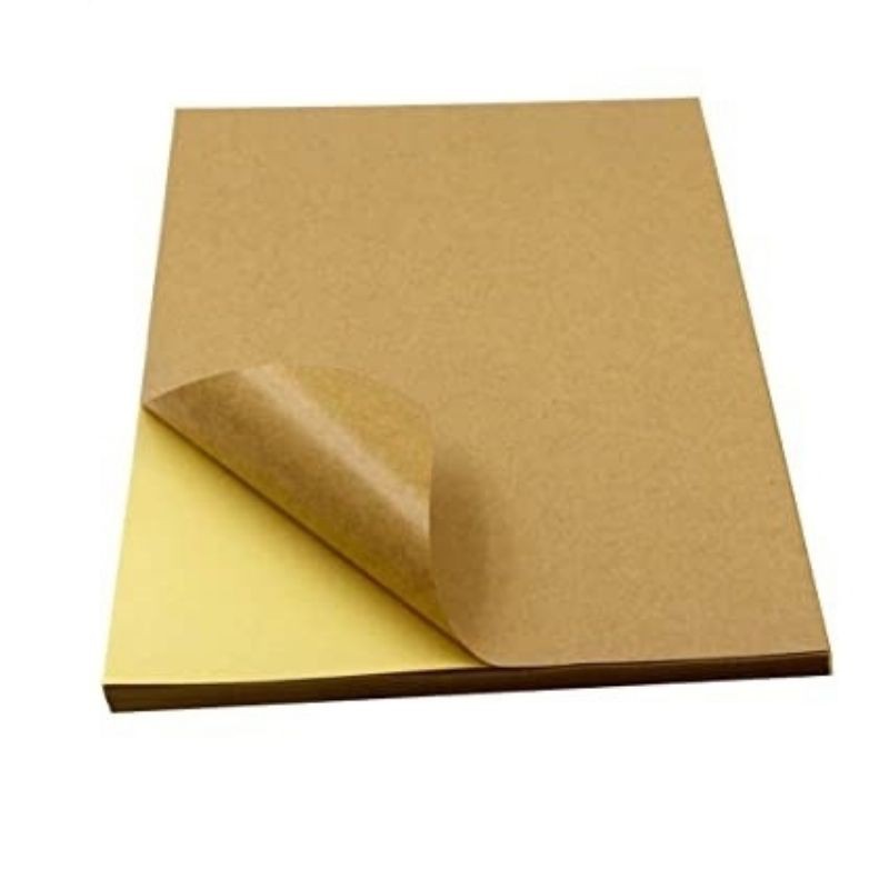 A4 Brown Kraft Paper Sticker 100sheet Shopee Malaysia