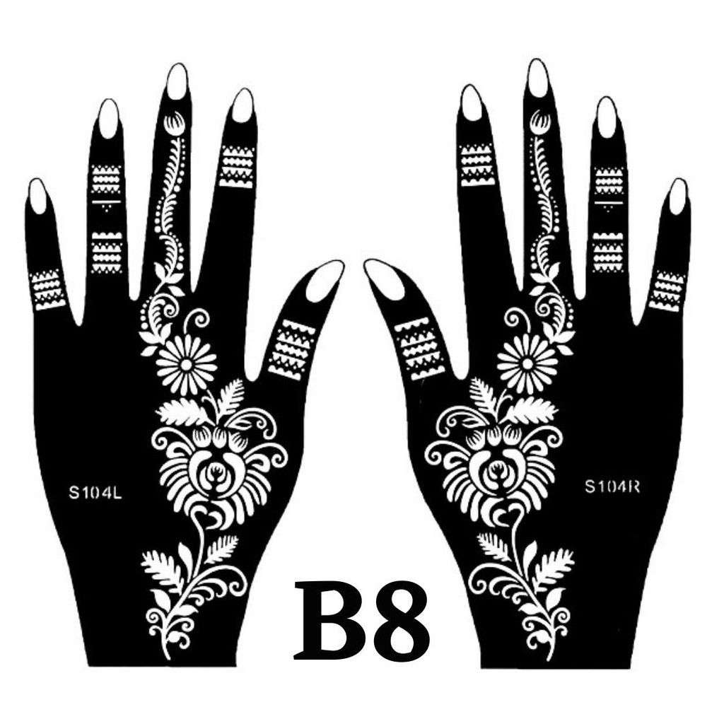 Sticker inai / Sticker Henna / Henna Stencil / Mehndi Stencil NEW