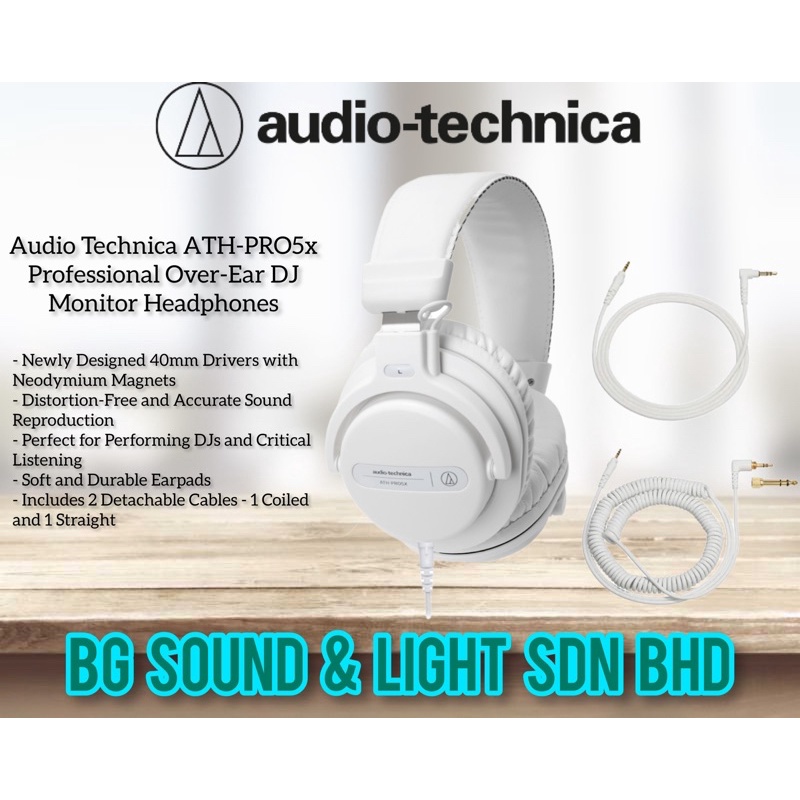 Audio Technica ATH-PRO5x white DJ Headphones