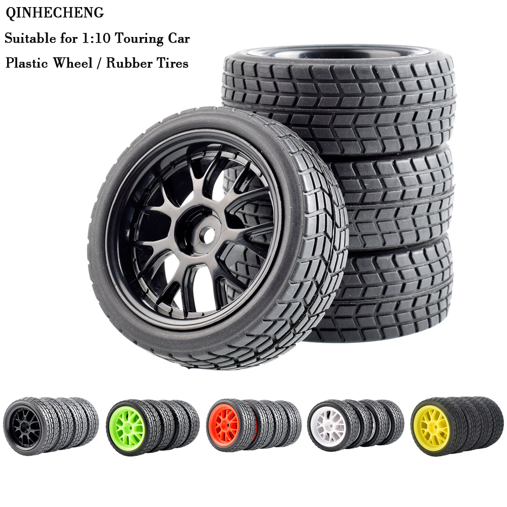 ZALAGA 4PCS PX 9300-21 Rubber Tire RC Racing Car Tires 9300&9302 1/18 Scale on Road Wheel Rim Fit for RC Car 