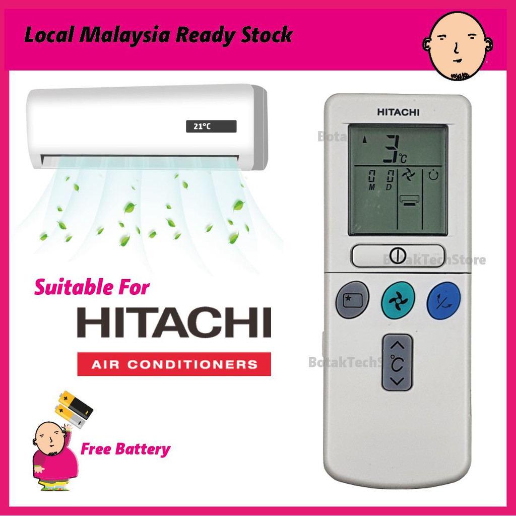 HITACHI Aircond Air conditioner Replacement Remote Control | Shopee