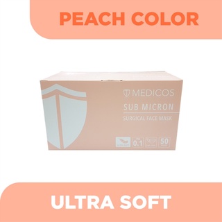 Medicos 4 Ply Lumi Series Surgical Face Mask - Peach (50’s)