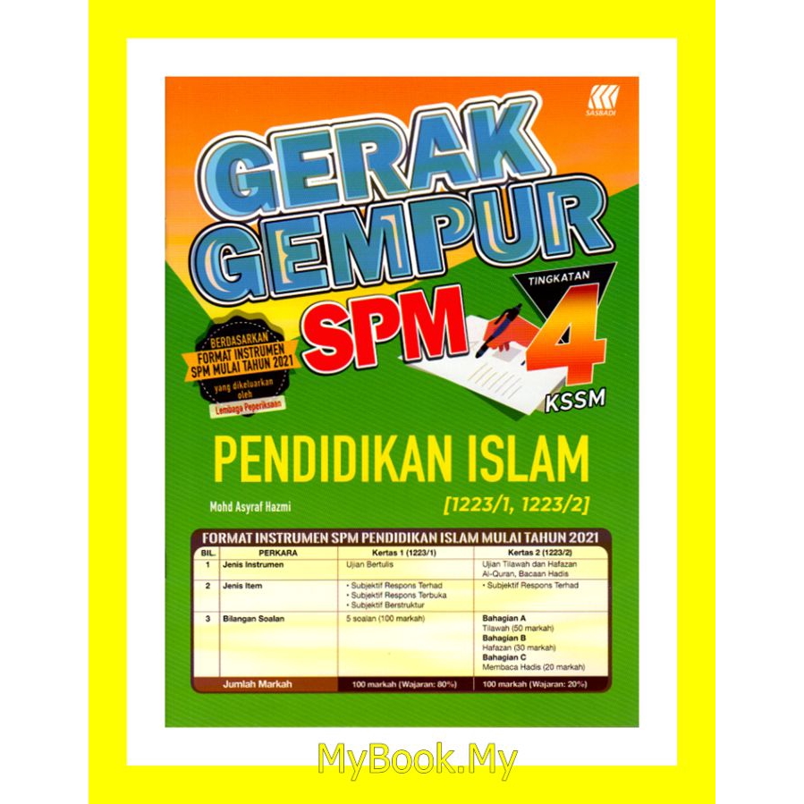 Myb buku latihan  gerak gempur spm tingkatan 4 kssm  pendidikan islam  BeeCost