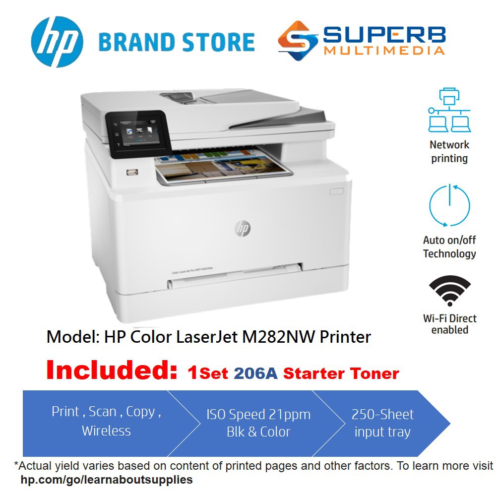 Hp color laserjet pro mfp m282nw printer | BeeCost