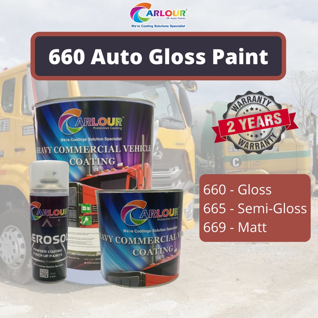 660 Auto Gloss Paint Commercial Vehicle Bus, Lorry, Van, Machinery CARLOUR