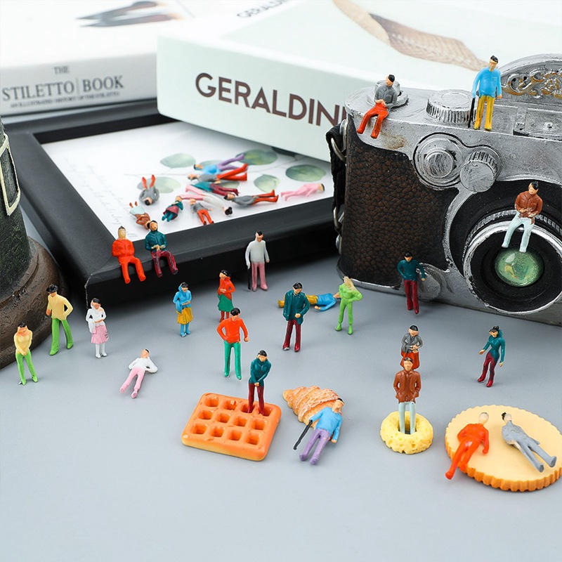 miniature figures for train sets