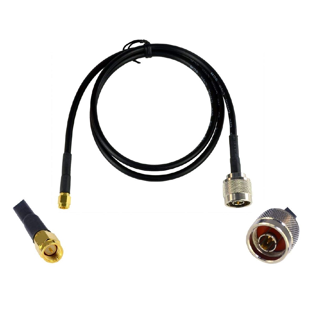 3 ft Low-Loss Coax Extension Cable (50 Ohm)RG58 - SMA Male to N Male ...