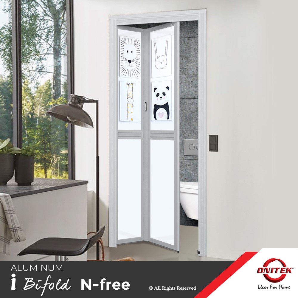 Onitek Aluminium I Bi Fold N Free Toilet Door Shopee Malaysia