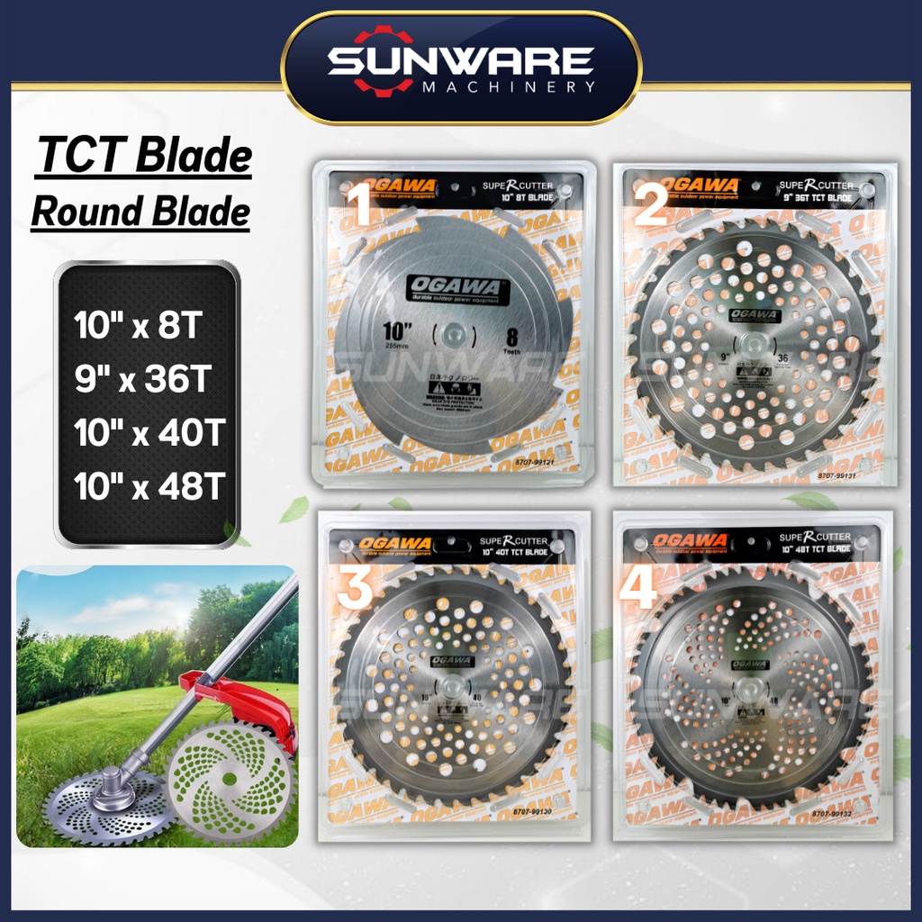 OGAWA 8T 36T 40T 48T 80T Super Cutter Brush Cutter Metal Blade (TCT) Mata Pisau Bulat Mesin