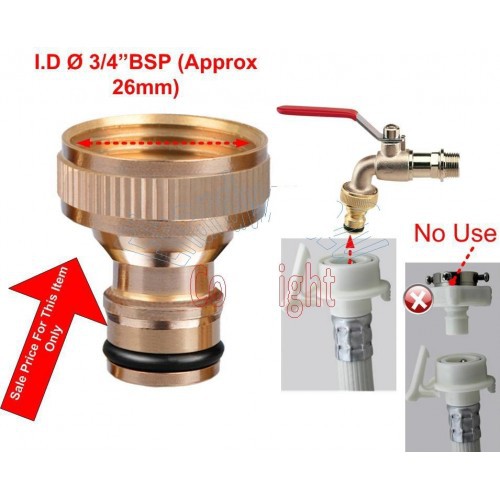 Brass Chrome Washing Machine Adapter 3 4 Quick Couple Garden Hose Connector Shopee Malaysia