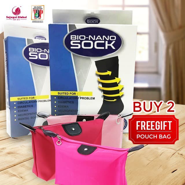 STOKIN KESIHATAN BIO NANO SOCK (BUY 2 BOX FREE POUCH BAG) Shopee