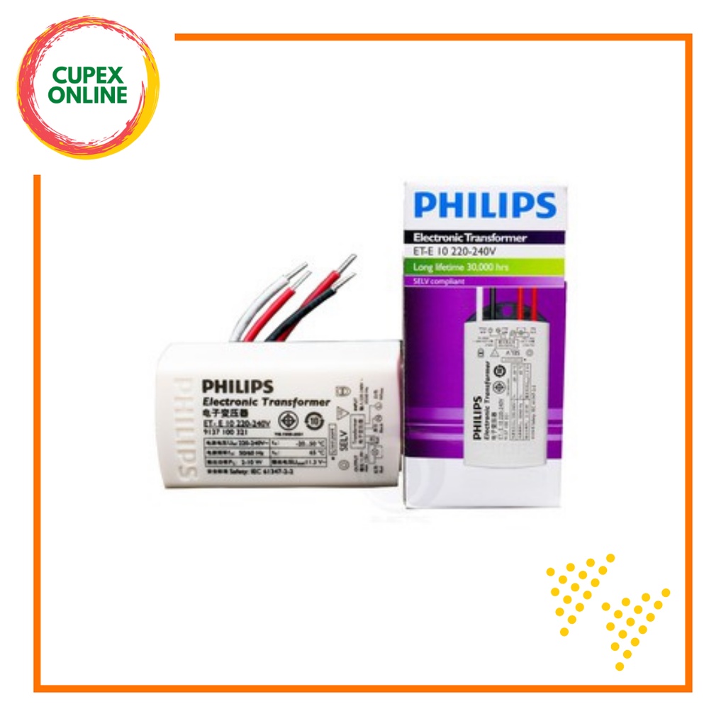 PHILIPS ET-E 10/ET-E 60 LED Electronic Transformers (cupex) | Shopee ...