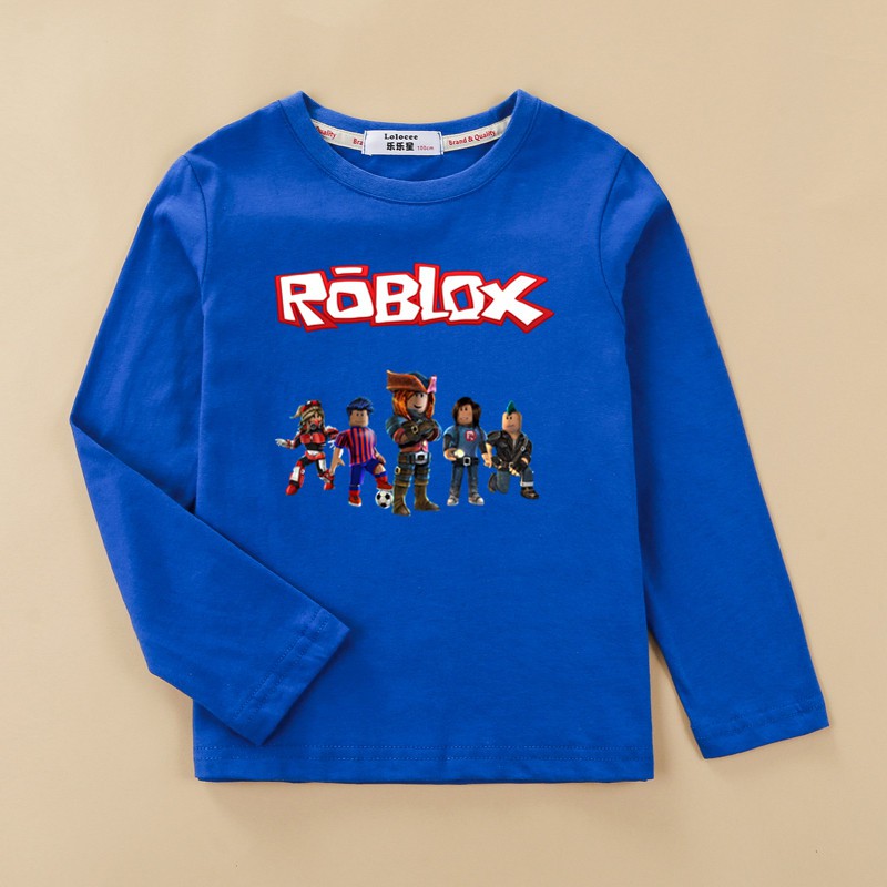 Boy Fashion Long Sleeves Tees Roblox T Shirt 3 14 Age Kid Casual Roblox Tops Shopee Malaysia - roblox t shirt dino blue