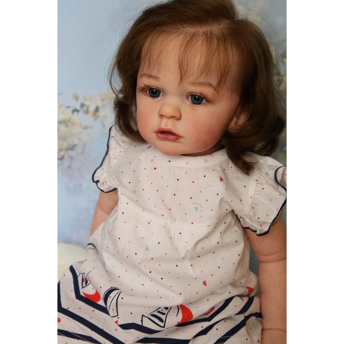 60 Cm 3d Paint Skin Soft Silicone Cloth Body Reborn Baby Doll Toys For Girl Like Real Long Hair Princess Toddler Tayra Bebe Shopee Malaysia