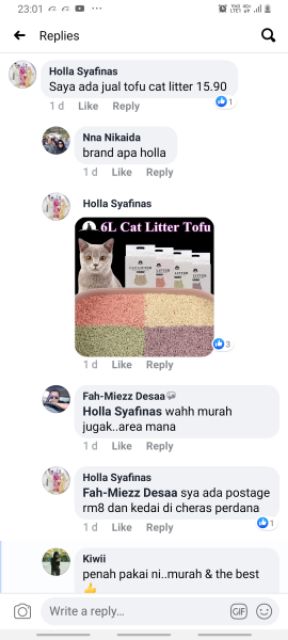 Cat litter tofu 6litter  Shopee Malaysia