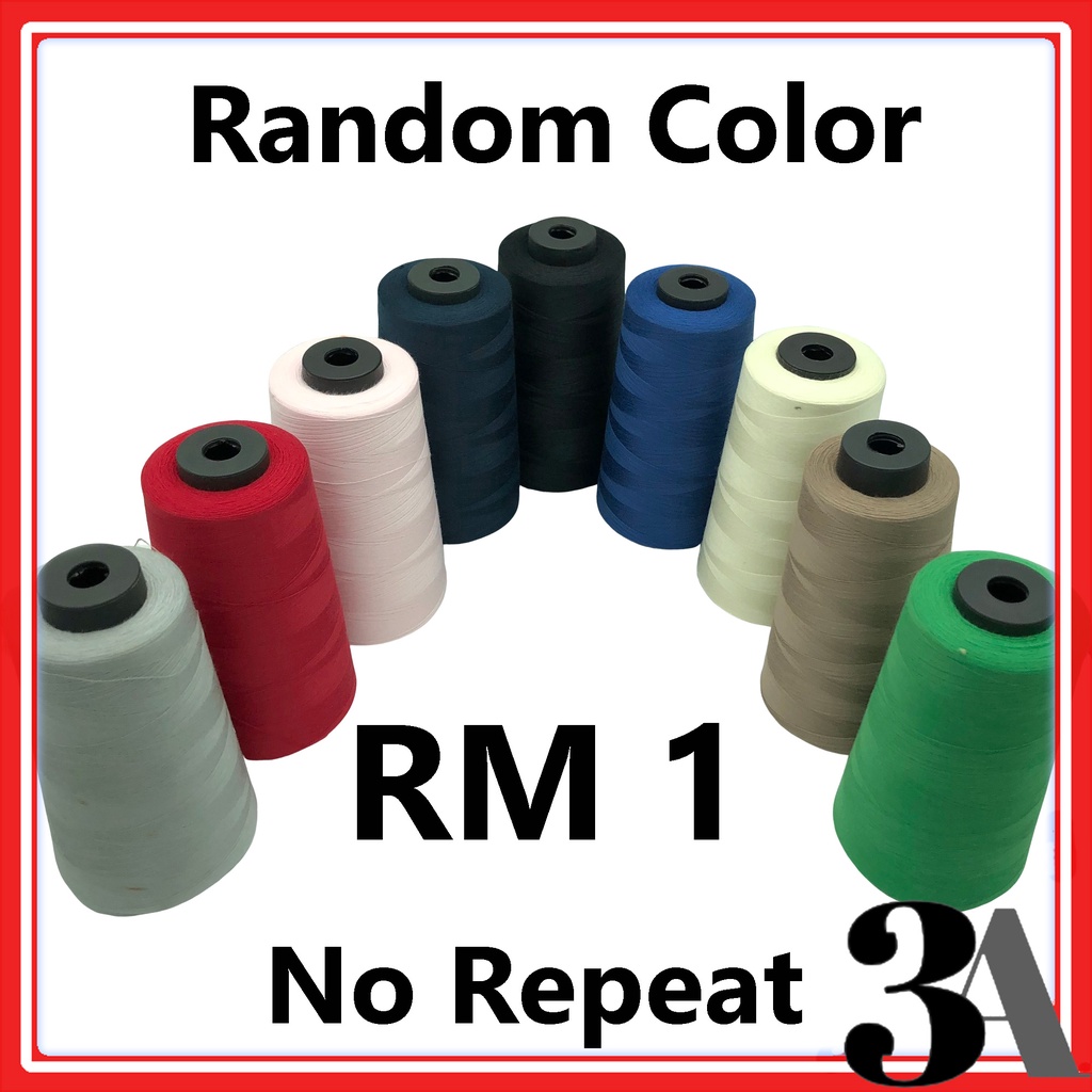 Spun Polyester Sewing Thread / Benang Jahit 4500m Random Color Made in Malaysia Shopee Malaysia