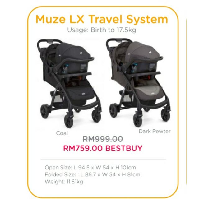 joie meet muze travel system