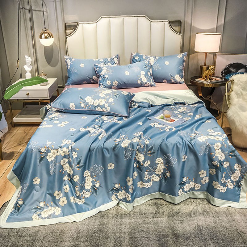 Cooling Comforter Washable Silk Quilt Four Piece Shopee Malaysia