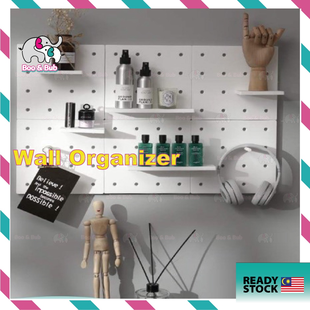 DIY Shelves Wall Storage Rack Hole Storage Shelf Living Kitchen