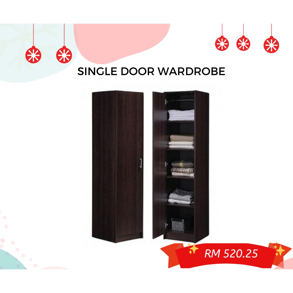 Single Door Wardrobe Storage Cabinet Clothing Shopee Malaysia