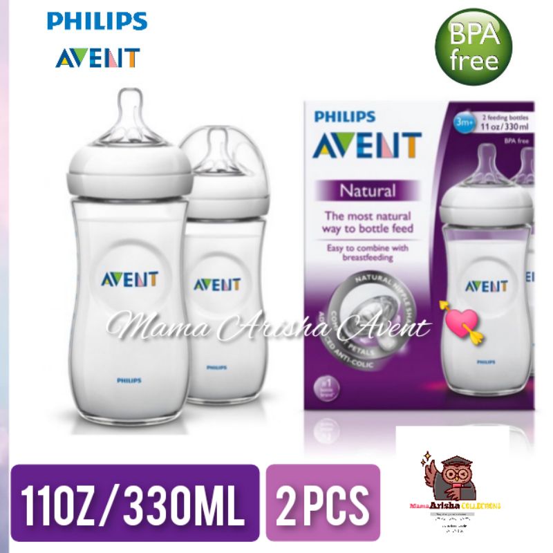 Avent Natural Bottle 11oz330ml Twin Pack Shopee Malaysia