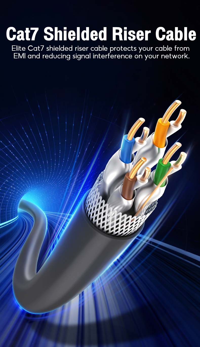 CHOSEAL Cat7 Cable Cat 7 Lan Cable SFTP High Speed 10Gbps