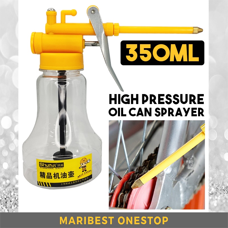 350ml High Pressure Plastic Hand Pump Oil Can Sprayer Oil Lubricant