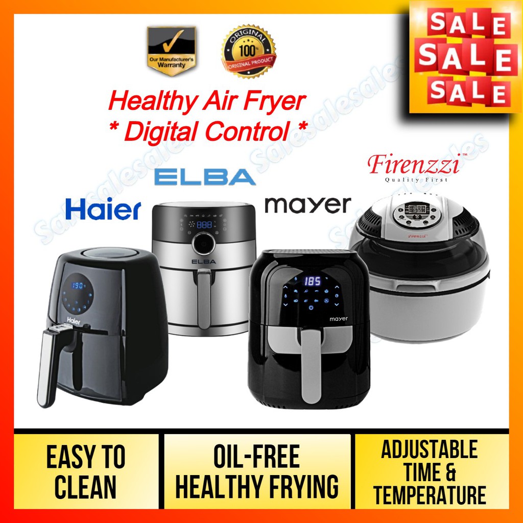 Haier / ELBA / Mayer / Firenzzi Air Fryer (Digital Control) Goreng Tanpa Minyak Penggoreng Udara