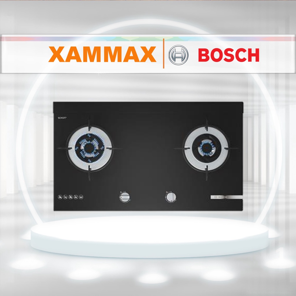 BOSCH PMD82A31AX Series 4 Tempered Glass Hob / 2 Burner / Kitchen