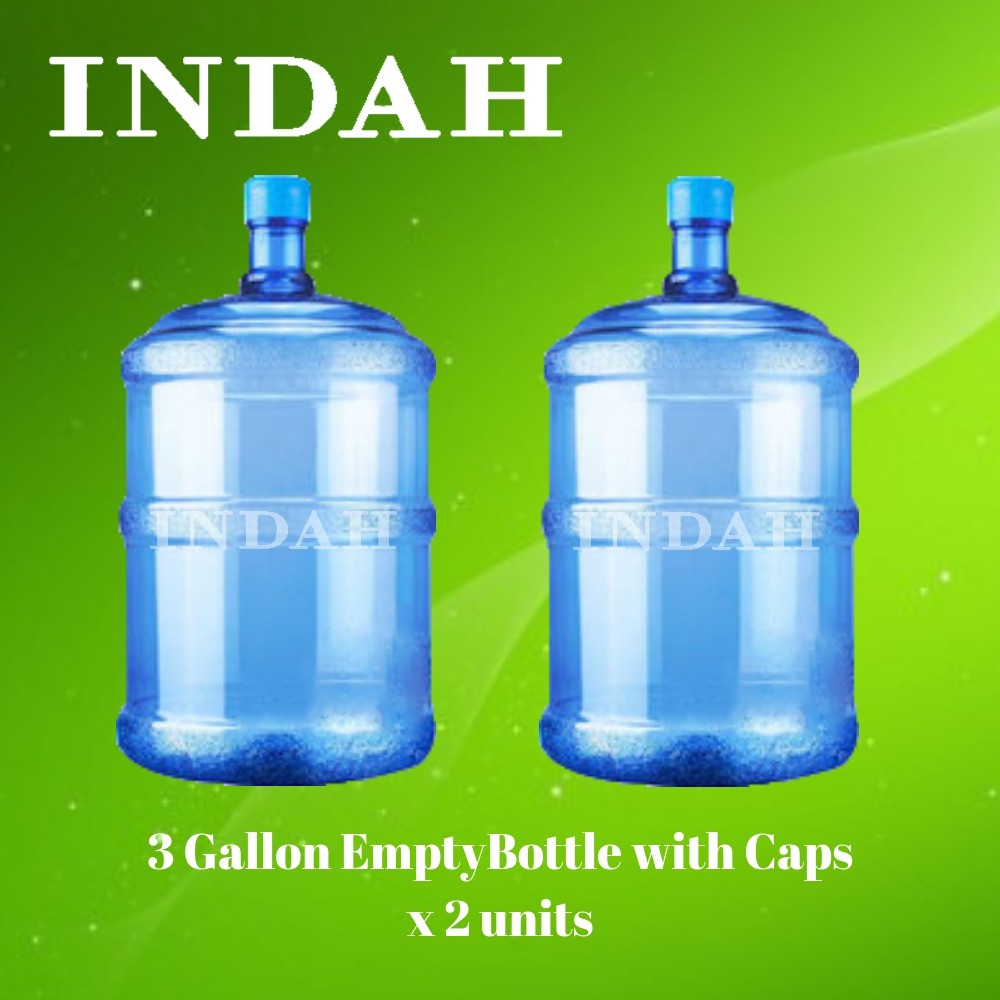 INDAH 3 GALLON STANDARD EMPTY WATER BOTTLE x 2 pcs FOR WATER DISPENSER