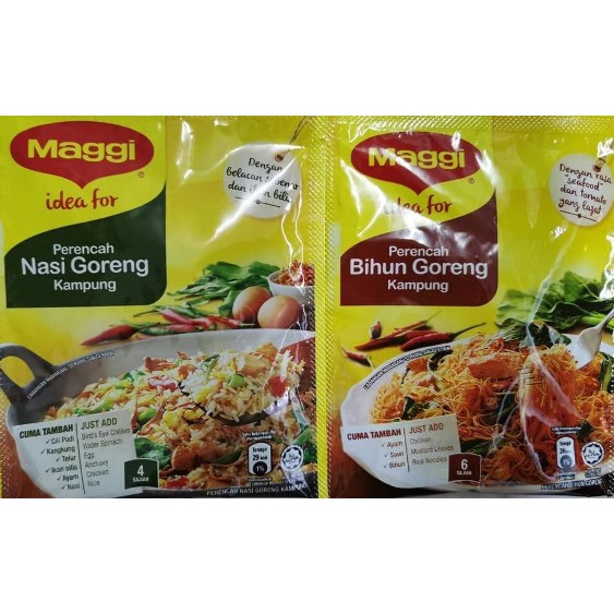 Maggi Perencah Bihun Goreng Kampung 48g Perencah Nasi Goreng Kampung 37g Halal Shopee Malaysia