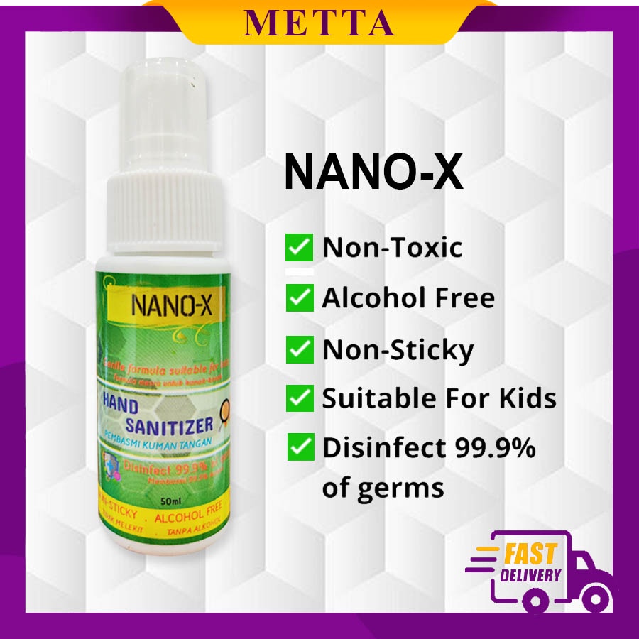 NanoX Hand Sanitizer Non Alcohol Spray 50ml Shopee Malaysia