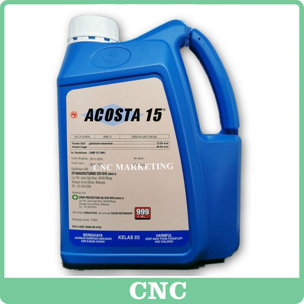 4L Acosta 15 Glufosinate Ammonium 13.5% Crop Protection Glufosinate-Ammonium Racun Rumput Herbicide