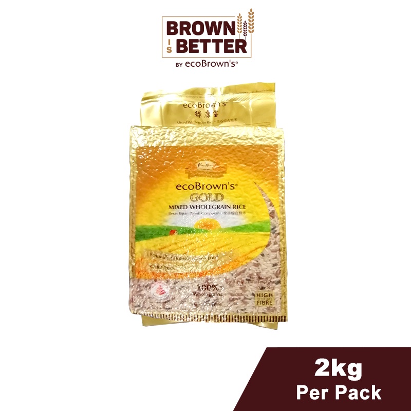 ecoBrown's GOLD Mixed Wholegrain Rice (2kg) Shopee Malaysia