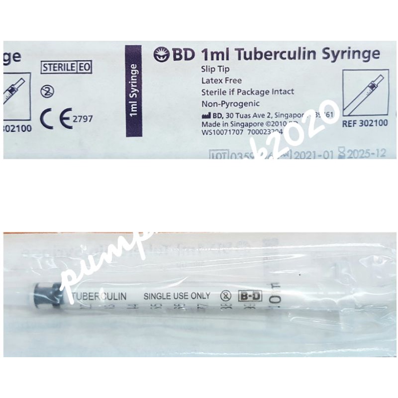 Bd 1ml Tuberculin Syringe Slip Tip Sterile Shopee Malaysia