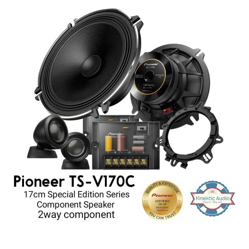 店内全品対象 フルール 店Pioneer TS-Z65C 330W 17cm 2-Way Component Speaker System 