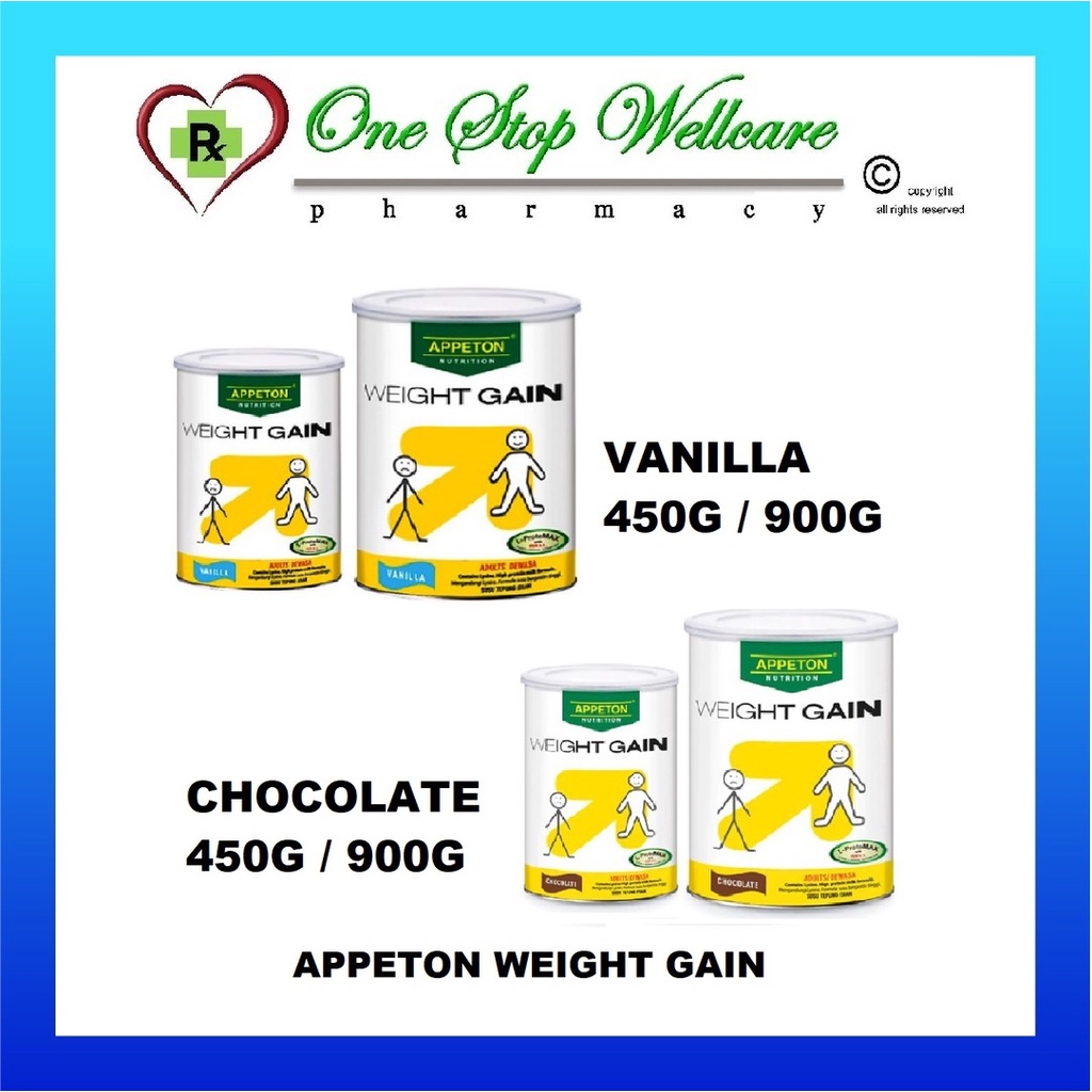 APPETON WEIGHT GAIN (CHOCOLATE / VANILLA) 450G / 900G Shopee Malaysia
