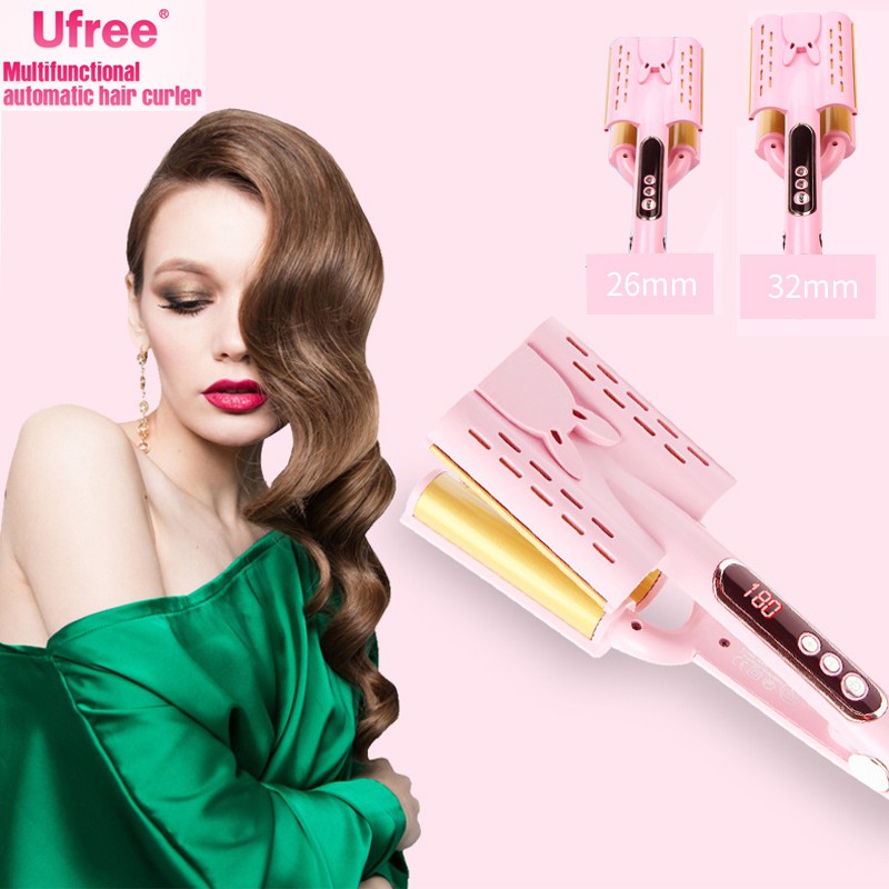Ufree Professional Hair Curling Iron Ceramic Triple Barrel Hair