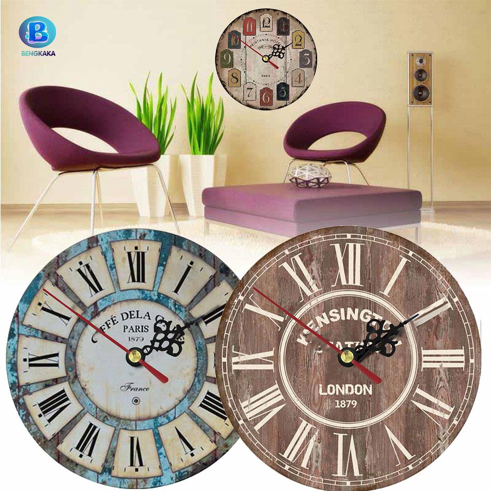 Vintage Wall Clocks Quartz Clock Mute Home Living Room Hanging Decoration Decor Wall Clocks Clocks