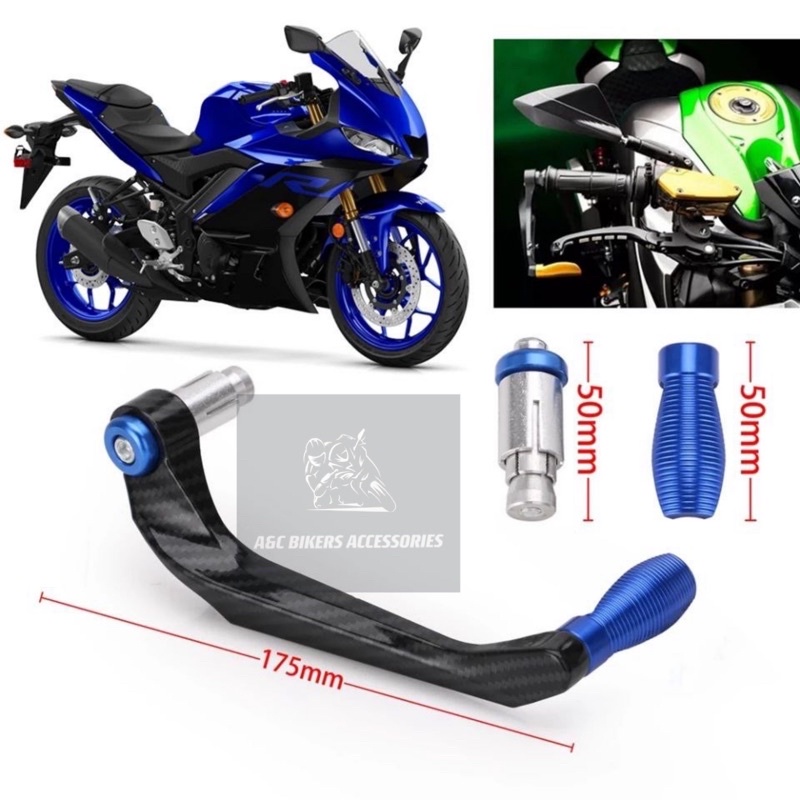 Universal Motorcycle Brake Clutch Levers Guard CNC Carbon Look 22mm