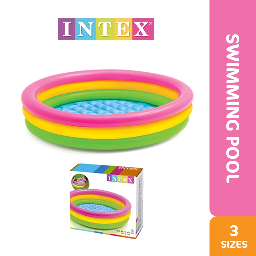 Intex Swimming Pool Inflatable Ring Swimming Pool Safe PVC Bath Basin