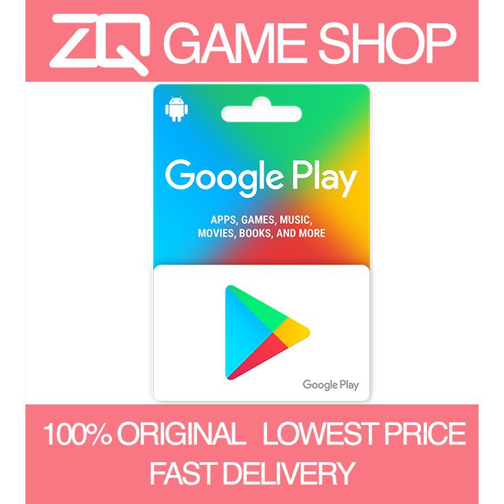 Instant Get Code Google Play Gift Card Code Myr 10 50 100 0 Shopee Malaysia