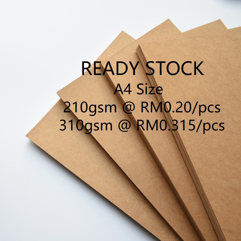 Kraft Paper A4 310gsm / Craft Card 210gsm / Kertas Kraft / Craft Paper