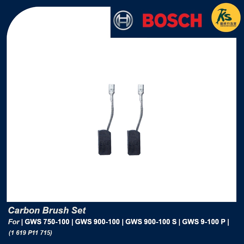 Bosch Carbon Brush Set For GWS 750100 GWS 900100 GWS 900100 S
