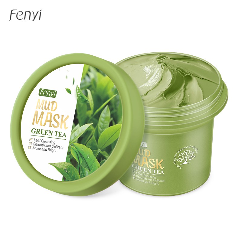Fenyi Green Tea Mud Mask Face Cleansing Clay Mask Reduce Acne Pores ...