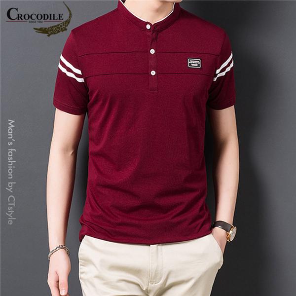 New Men 100%cotton Polo Fashion Business Polo T-Shirt Short Sleeve ...