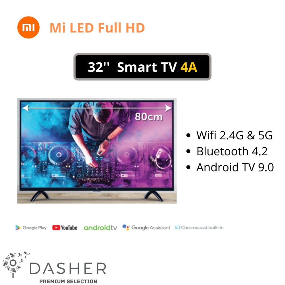 [Dasher Premium Selection] XiaoMi Smart TV 32HD - Television Wifi Google Netflix Youtube Chrome Cast-English Version